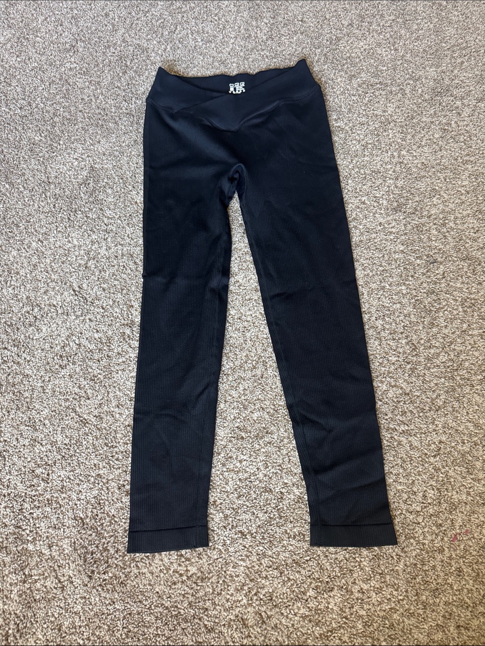 Seamless Crossover High-Rise Leggings - Black